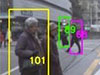 color boxes around individuals on surveillance video